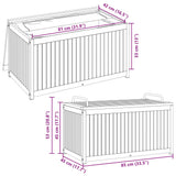 Outdoor Cushion Box 85x45x45/53 cm Solid Wood Acacia and Steel - Extra Image