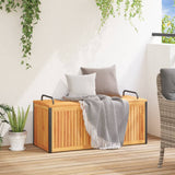 Outdoor Cushion Box 110x45x42/53 cm Solid Wood Acacia and Steel - Side View