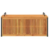 Outdoor Cushion Box 110x45x42/53 cm Solid Wood Acacia and Steel - 45-Degree Angle