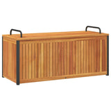 Outdoor Cushion Box 110x45x42/53 cm Solid Wood Acacia and Steel - Close-Up Angle