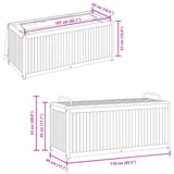 Outdoor Cushion Box 110x45x42/53 cm Solid Wood Acacia and Steel