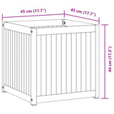 Garden Planter 45x45x44 cm Solid Wood Acacia and Steel - Extra Image