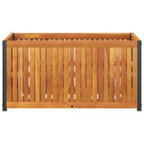 Garden Planter 85x45x44 cm Solid Wood Acacia and Steel - Top-Down View