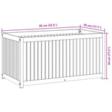 Garden Planter 85x45x44 cm Solid Wood Acacia and Steel