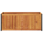 Garden Planter 110x45x44 cm Solid Wood Acacia and Steel