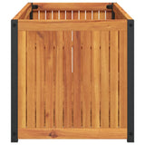 Garden Planter 110x45x44 cm Solid Wood Acacia and Steel