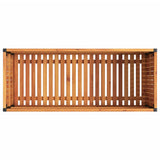 Garden Planter 110x45x44 cm Solid Wood Acacia and Steel