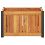 Garden Planter 45x30x27.5 cm Solid Wood Acacia and Steel - Top-Down View