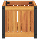 Garden Planter 45x30x27.5 cm Solid Wood Acacia and Steel - 45-Degree Angle