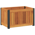 Garden Planter 45x30x27.5 cm Solid Wood Acacia and Steel