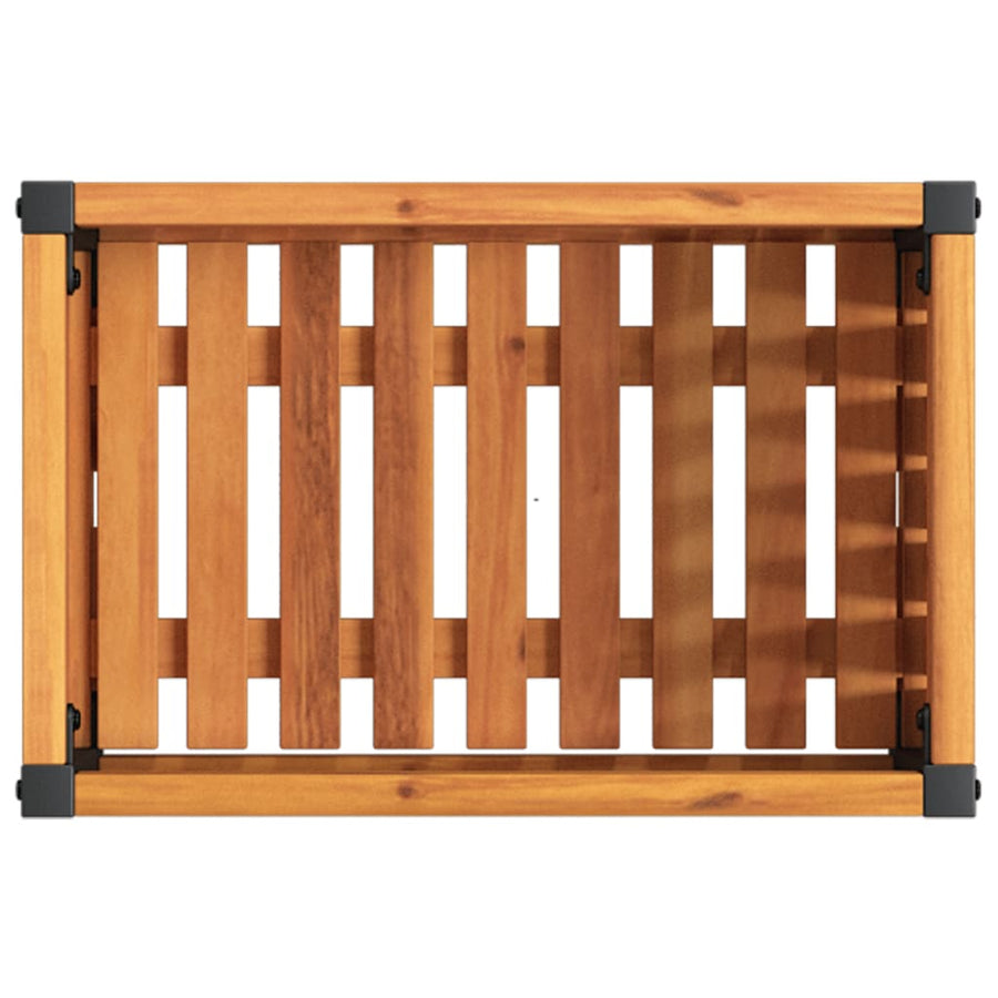 Garden Planter 45x30x27.5 cm Solid Wood Acacia and Steel