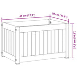 Garden Planter 45x30x27.5 cm Solid Wood Acacia and Steel - Extra Image