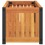 Garden Planter 80x30x27.5 cm Solid Wood Acacia and Steel