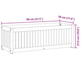 Garden Planter 80x30x27.5 cm Solid Wood Acacia and Steel - Extra Image