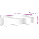 Garden Planter 110x30x27.5 cm Solid Wood Acacia and Steel