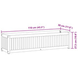 Garden Planter 110x30x27.5 cm Solid Wood Acacia and Steel - Extra Image