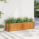 Garden Planter 110x30x27.5 cm Solid Wood Acacia and Steel