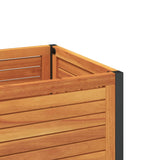 Garden Planter with Shelf 110x45x80 cm Solid Wood Acacia and Steel - Low Angle