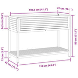 Garden Planter with Shelf 110x45x80 cm Solid Wood Acacia and Steel
