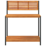 Garden Work Table 90x50x110 cm Solid Wood Acacia and Steel