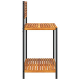Garden Work Table 90x50x110 cm Solid Wood Acacia and Steel - 45-Degree Angle