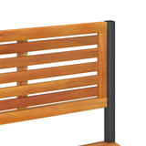 Garden Work Table 90x50x110 cm Solid Wood Acacia and Steel - Close-Up Angle
