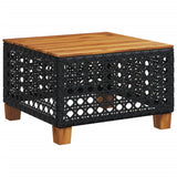 5 Piece Garden Sofa Set with Cushions Black Poly Rattan
