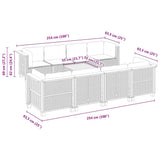 9 Piece Garden Sofa Set with Cushions Black Poly Rattan