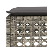 4 Piece Garden Sofa Set with Cushions Grey Poly Rattan - Close-Up Angle