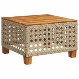 9 Piece Garden Sofa Set with Cushions Beige Poly Rattan - 45-Degree Angle