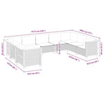 9 Piece Garden Sofa Set with Cushions Black Poly Rattan