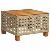 10 Piece Garden Sofa Set with Cushions Beige Poly Rattan - 45-Degree Angle