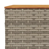 11 Piece Garden Sofa Set with Cushions Grey Poly Rattan - Close-Up Angle