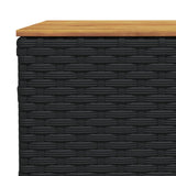 11 Piece Garden Sofa Set with Cushions Black Poly Rattan - Close-Up Angle
