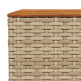 11 Piece Garden Sofa Set with Cushions Beige Poly Rattan - Close-Up Angle