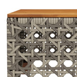 11 Piece Garden Sofa Set with Cushions Grey Poly Rattan - Close-Up Angle