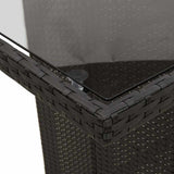Garden Dining Set with Cushion 9 pcs Black Poly Rattan - Extra Image