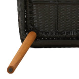 Garden Dining Set 5 pcs Black Poly Rattan