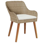 Garden Dining Set 3 pcs Beige Poly Rattan