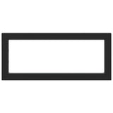 Shelf Brackets for Washbasin 2 pcs Black Rectangular Steel - Rear View