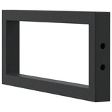 Shelf Brackets for Washbasin 2 pcs Black Rectangular Steel