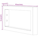 Shelf Brackets for Washbasin 2 pcs Black Rectangular Steel - Extra Image