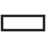 Shelf Brackets for Washbasin 2 pcs Black Rectangular Steel