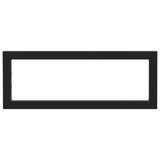 Shelf Brackets for Washbasin 2 pcs Black Rectangular Steel - Rear View