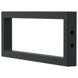 Shelf Brackets for Washbasin 2 pcs Black Rectangular Steel