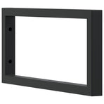 Shelf Brackets for Washbasin 2 pcs Black Rectangular Steel