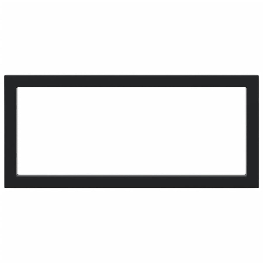Shelf Brackets for Washbasin 2 pcs Black Rectangular Steel