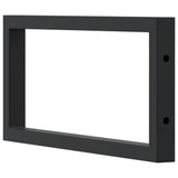 Shelf Brackets for Washbasin 2 pcs Black Rectangular Steel