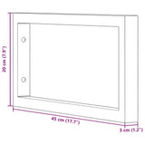 Shelf Brackets for Washbasin 2 pcs Black Rectangular Steel