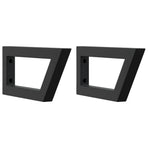 Shelf Brackets for Washbasin 2 pcs Black Trapezium Steel